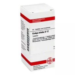 GINKGO BILOBA D 12 tabletten, 80 stuks