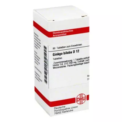 GINKGO BILOBA D 12 tabletten, 80 stuks GINKGO BILOBA D 12 tabletten, 80 stuks