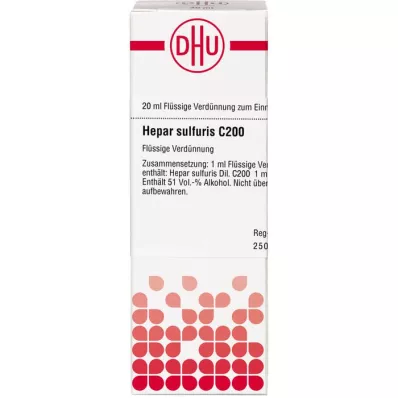 HEPAR SULFURIS C 200 Verdunning, 20 ml