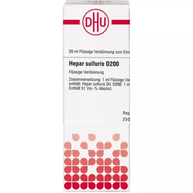 HEPAR SULFURIS D 200 verdunning, 20 ml