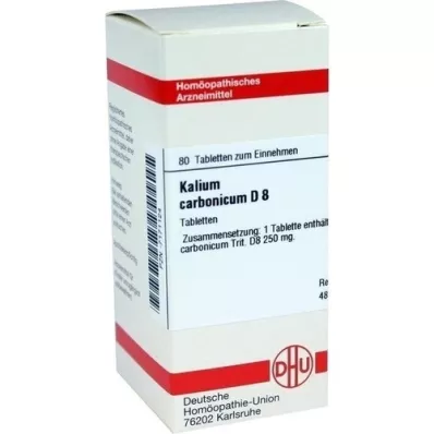 KALIUM CARBONICUM D 8 tabletten, 80 stuks