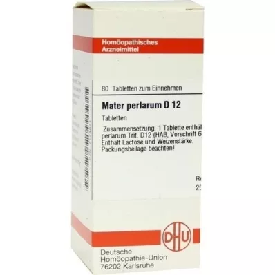 MATER PERLARUM D 12 tabletten, 80 stuks