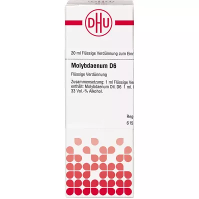 MOLYBDAENUM D 6 Verdunning, 20 ml