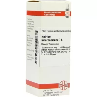 NATRIUM BICARBONICUM D 6 Verdunning, 20 ml