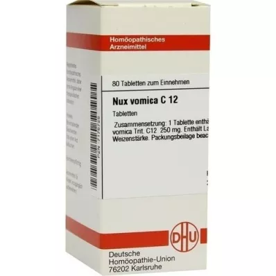 NUX VOMICA C 12 tabletten, 80 st