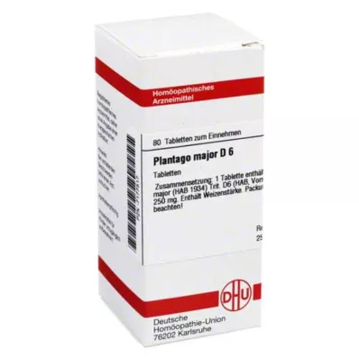 PLANTAGO MAJOR D 6 tabletten, 80 stuks
