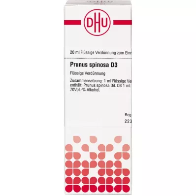 PRUNUS SPINOSA D 3 Verdunning, 20 ml