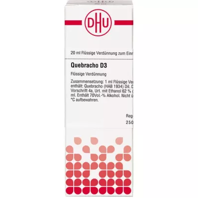 QUEBRACHO D 3 Verdunning, 20 ml