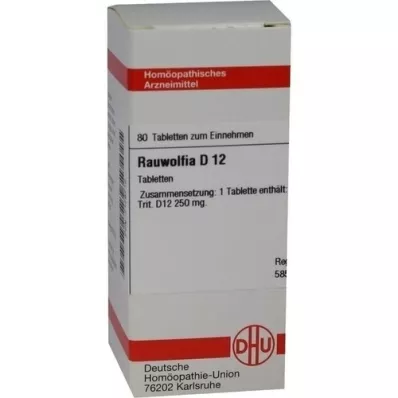 RAUWOLFIA D 12 tabletten, 80 stuks