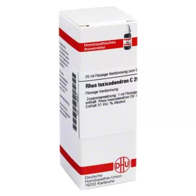 RHUS TOXICODENDRON C 200 Verdunning, 20 ml RHUS TOXICODENDRON C 200 Verdunning, 20 ml