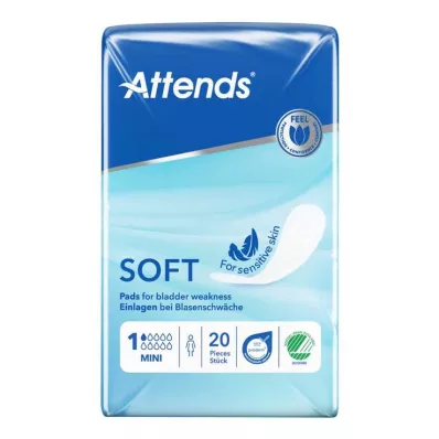 Attends Soft 1 mini inlegzolen anatomisch, 20 stuks Attends Soft 1 mini inlegzolen anatomisch, 20 stuks