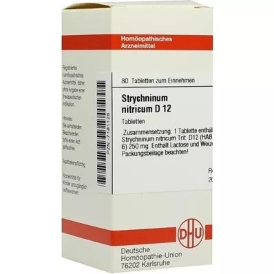 STRYCHNINUM NITRICUM D 12 tabletten, 80 stuks