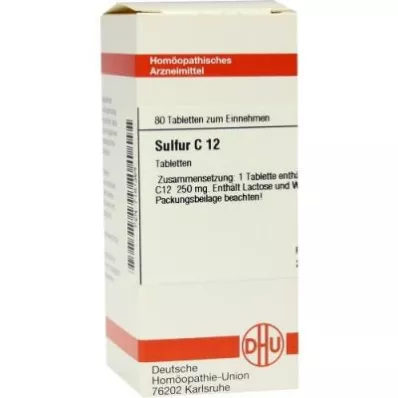 SULFUR C 12 tabletten, 80 st SULFUR C 12 tabletten, 80 st