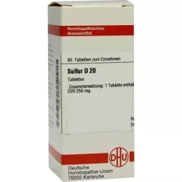 SULFUR D 20 tabletten, 80 st