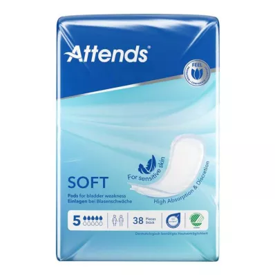 Attends® Soft 5 inlegzolen anatomisch, 38 stuks Attends® Soft 5 inlegzolen anatomisch, 38 stuks
