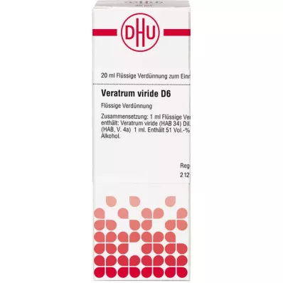 VERATRUM VIRIDE D 6 Verdunning, 20 ml