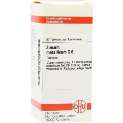 ZINCUM METALLICUM C 6 tabletten, 80 st