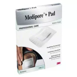 MEDIPORE+Pad 3M 10x15cm 3569NP Pleister, 5 stuks