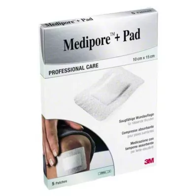 MEDIPORE+Pad 3M 10x15cm 3569NP Pleister, 5 stuks