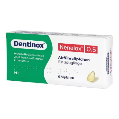 Nene Lax 0,5 zetpillen voor zuigelingen, 6 stuks Nene Lax 0,5 zetpillen voor zuigelingen, 6 stuks