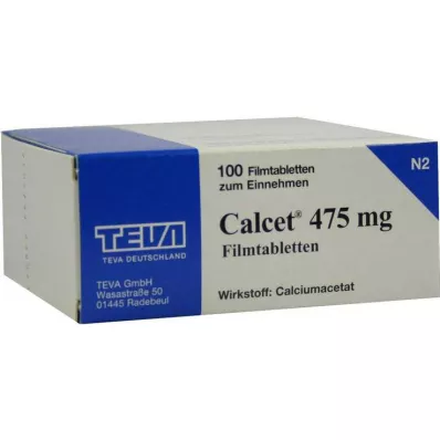 CALCET 475 mg filmomhulde tabletten, 100 st CALCET 475 mg filmomhulde tabletten, 100 st
