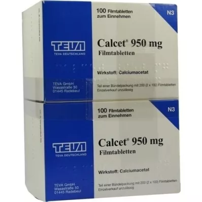 CALCET 950 mg filmomhulde tabletten, 200 stuks