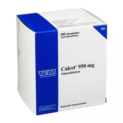 CALCET 950 mg filmomhulde tabletten, 200 stuks CALCET 950 mg filmomhulde tabletten, 200 stuks