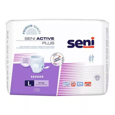 SENI Active Plus incontinentieslip wegwerp L, 10 stuks SENI Active Plus incontinentieslip wegwerp L, 10 stuks