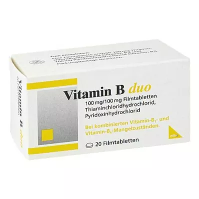 Vitamine B Duo filmomhulde tabletten, 20 stuks