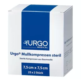 URGO MULLKOMPRESSEN 7,5x7,5 cm steriel, 25X2 st