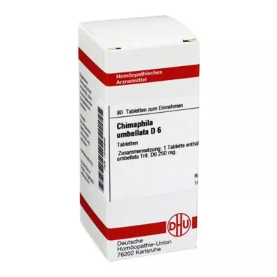 CHIMAPHILA UMBELLATA D 6 tabletten, 80 stuks CHIMAPHILA UMBELLATA D 6 tabletten, 80 stuks