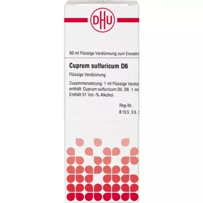 CUPRUM SULFURICUM D 6 Verdunning, 50 ml