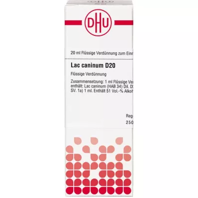 LAC CANINUM D 20 Verdunning, 20 ml