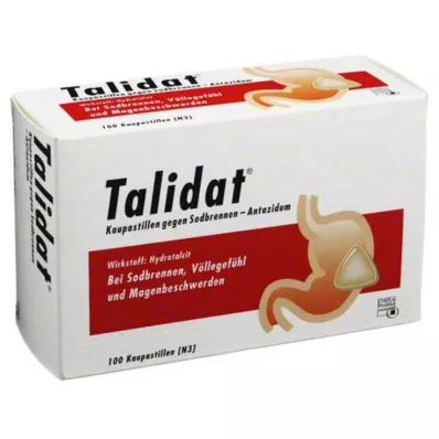 TALIDAT Kauwpastilles tegen brandend maagzuur, 100 stuks
