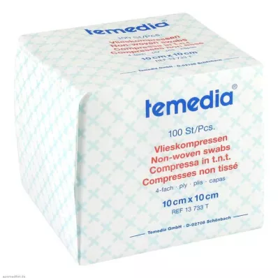 VLIESKOMPRESSEN 10x10 cm niet-steriel 4-voudig, 100 stuks