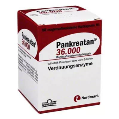 PANKREATAN 36.000 harde capsules met enterische laag, 50 stuks