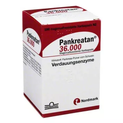 PANKREATAN 36.000 harde capsules met enterische laag, 100 stuks PANKREATAN 36.000 harde capsules met enterische laag, 100 stuks