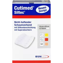 CUTIMED Siltec schuimverband 10x20 cm niet-klevend, 12 st