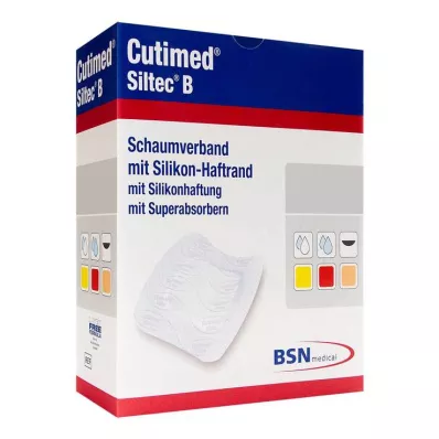 CUTIMED Siltec B Schuimverband 7,5x7,5 cm met kleeflaag, 12 stuks