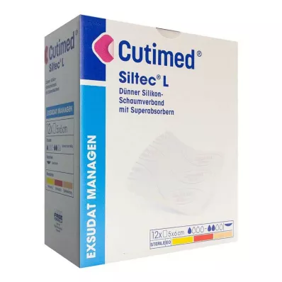CUTIMED Siltec L Schuimstofverband 5x6 cm, 12 st