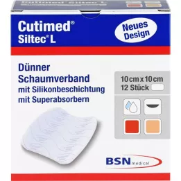 CUTIMED Siltec L Schuimverband 10x10 cm, 12 stuks