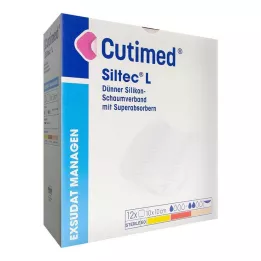 CUTIMED Siltec L Schuimverband 10x10 cm, 12 stuks