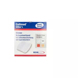 CUTIMED Siltec L Schuimverband 15x15 cm, 12 st