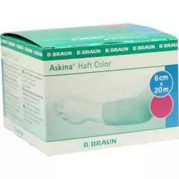 ASKINA Kleefverband kleur 6 cmx20 m roze, 1 st
