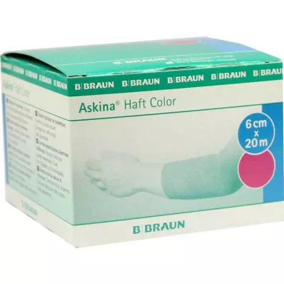 ASKINA Kleefverband kleur 6 cmx20 m roze, 1 st