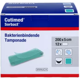 CUTIMED Sorbact tamponades 5x200 cm, 12 stuks