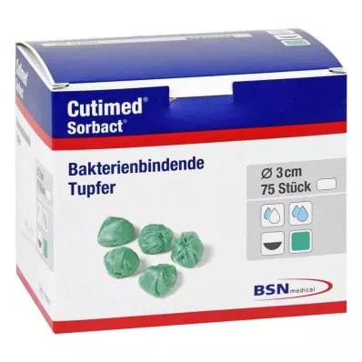 Cutimed Sorbact wattenstaafjes walnootformaat, 75 st