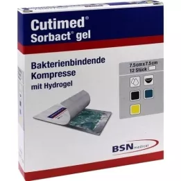 CUTIMED Sorbact Gel Kompressen 7,5x7,5 cm, 12 stuks