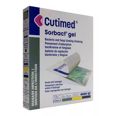 CUTIMED Sorbact gelkompressen 7,5x15 cm, 12 st