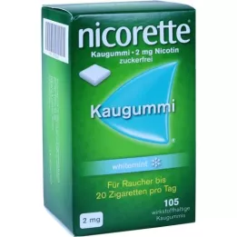 NICORETTE Kauwgom 2 mg witte munt, 105 stuks